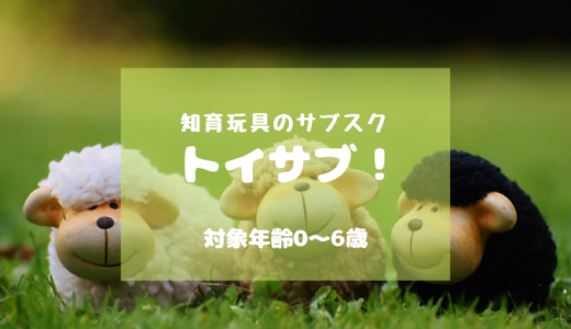 0〜6歳までの知育玩具サブスク「トイサブ！」〜料金・口コミ解説〜